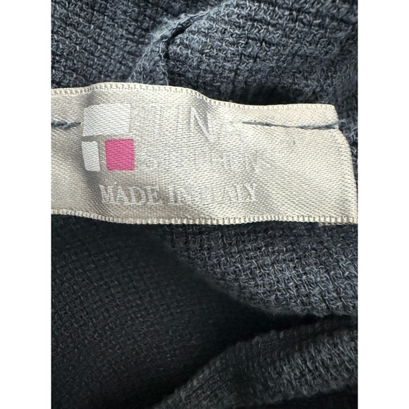 TINA‎ Stephens Linen Cotton Oversized Hooded Tunic Top Split Back Italy One Size - Picture 8 of 11